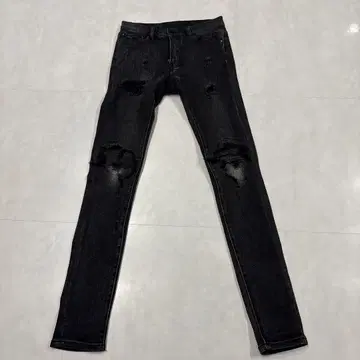 mnml 데미지 가공 스키니 데님 블랙 그레이