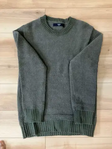 SHIPS 올리브 그린 크루넥 니트 반팔