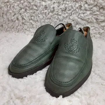 새상품급 26.0cm BALLY 발리 가죽 신발 그린 로고 자수