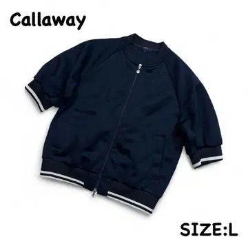 Callaway 반팔 리브 자켓 더블 지퍼 L 사이즈