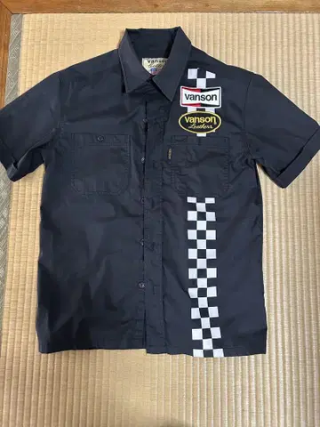 vanson 반팔 워크 셔츠 medium 블랙