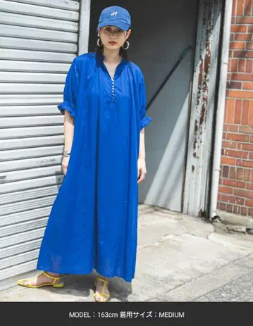 파랑 반팔 셔츠 원피스 M 사이즈