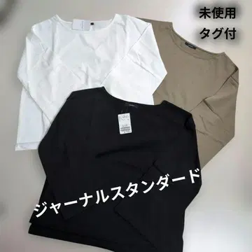 미사용 택 포함 저널 스탠다드 긴팔 티셔츠 화이트 블랙 카키