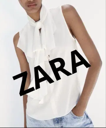 ZARA 프릴 상의