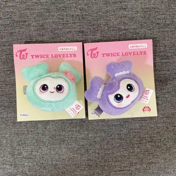TWICE GiGO 한정판 봉제 인형 헤어핀 2종 세트