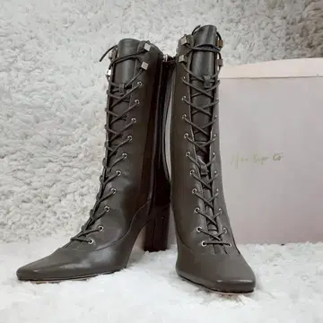 새상품급 24.0cm Herlipto 하립투 하이힐 부츠 포레스트
