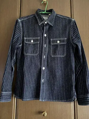 FLATHEAD 스트라이프 데님 셔츠 38 새상품급
