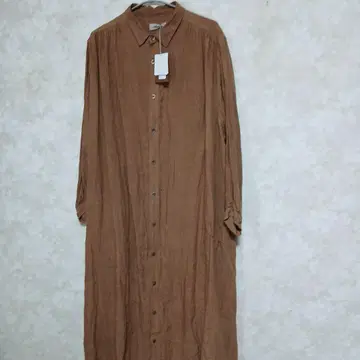 Antiquities 브라운 셔츠 원피스 긴팔