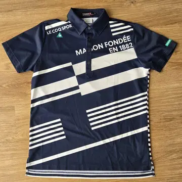 르꼬끄 le coq sportif 골프 컬렉션 L 셔츠 네이비