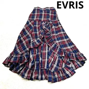 EVRIS 랜덤 비대칭 체크 스커트 S 사이즈