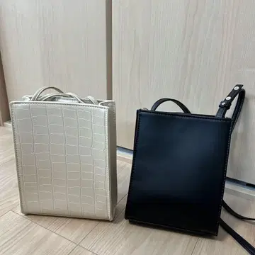 화이트 블랙 숄더백 2세트