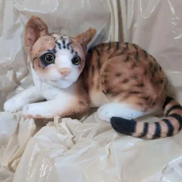 리얼 애니멀 고양이 엎드림 봉제 인형 6