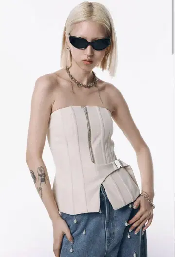 JOSEMOON ZIP UP BUSTIER
