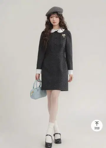 도트 무늬 블랙 원피스