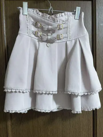 LIZLISA 리즈리사 2단 벨트 치마바지 핑크