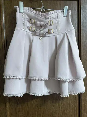 LIZLISA 리즈리사 2단 벨트 치마바지 핑크