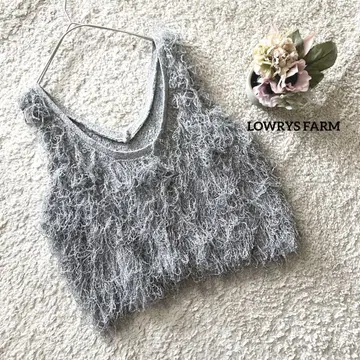 로리즈팜 그레이 프린지 베스트 F LOWRYSFARM