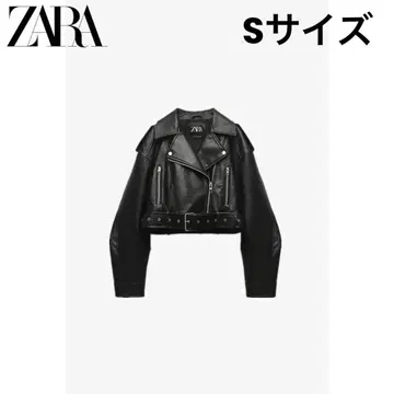 ZARA 인조 가죽 크롭 라이더 자켓