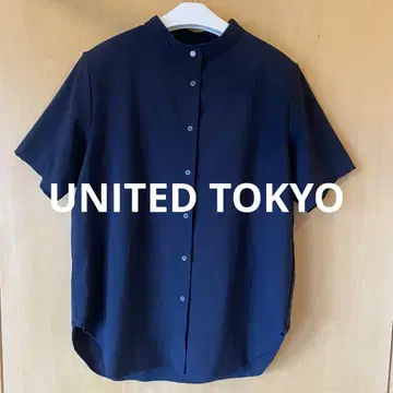 UNITED TOKYO 노카라 블라우스 셔츠 블랙 사이즈 2