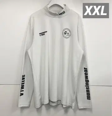 V12 콜라보 ENVOY 히트 네비 모크넥 셔츠 남성용 XXL 화이트