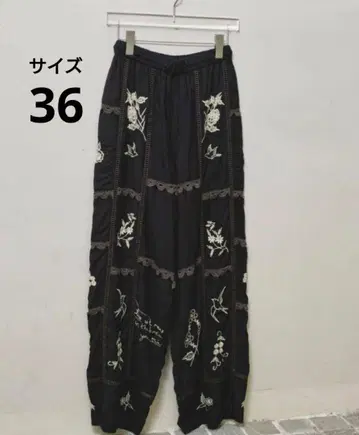 TODAYFUL Embroidery Patchwork 팬츠 36