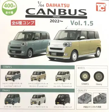 1/64 다이하츠 무브 캔버스 2022 vol.1, 5 전 6종 컴플리트