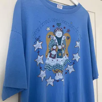90s 빈티지 usa 싱글 스티치 T셔츠 할머니와 천사 프리 사이즈