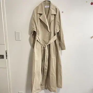 CYAN TOKYO 시안 도쿄 코튼 코트 허리 리본 트렌치