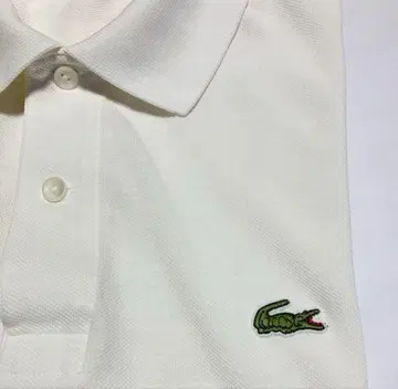 새상품급 Lacoste 화이트 피케 셔츠 사이즈 4 라코스테