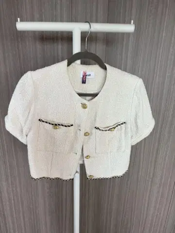 d'zzit 화이트 노카라 자켓 XS