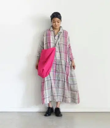 이치 앙티크리즈 리미티드 체크 셔츠 원피스