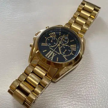 Michael Kors 골드 크로노그래프 손목시계 블랙 골드