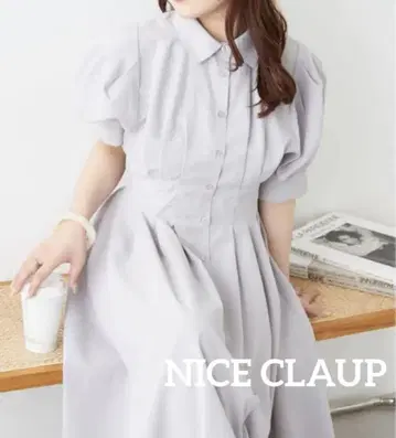 [ 미사용 새상품 ] NICE CLAUP 백 레이스 셔츠 원피스