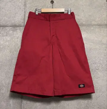 디키즈 하프 팬츠 빨간색