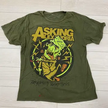 Asking Alexandria 티셔츠 올리브 그린