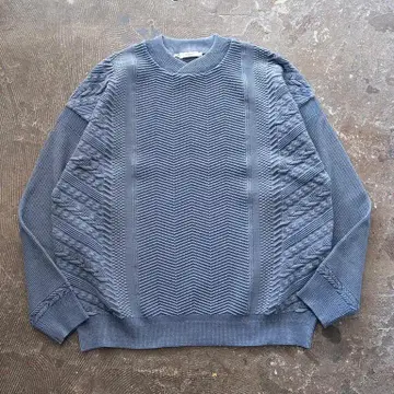 새상품 23SS YASHIKI Hanadoki Knit 코튼 니트