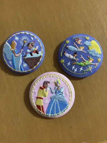 디즈니 자수 배지 3개 세트
