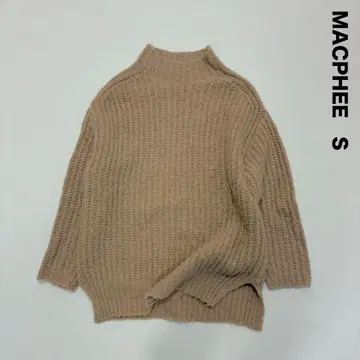 MACPHEE 맥피 플러피 알파카 빌드넥 풀오버 S