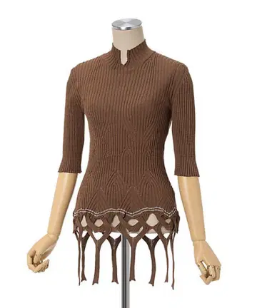 MameKurogouchi Basket Weave Knit Tops