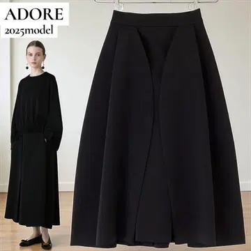 미사용급 25ss ADORE 드라이 미들 조젯 스커트 애도어 38