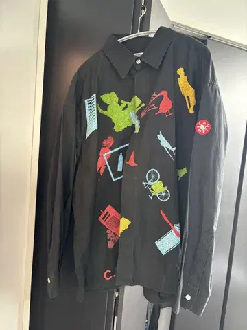 C.E Cav Empt A G#m/Abm BIG SHIRT 블랙 올 패턴
