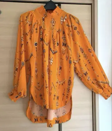 티티카카 인디언 프린트 풀오버 오렌지