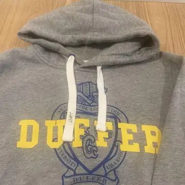 DUFFER 그레이 후드 부착 남성용 후드티