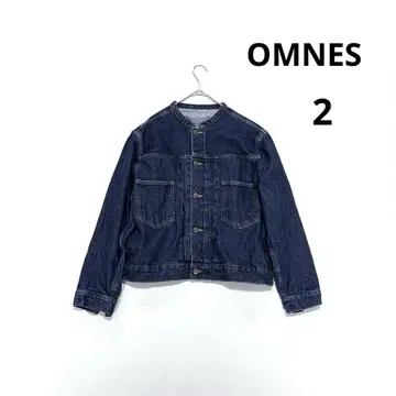 OMNES 옴네스 노카라 데님 자켓 인디고 다크 네이비 사이즈 2