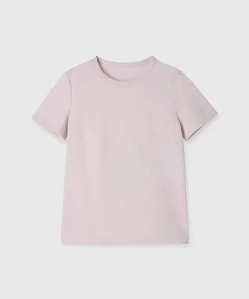아뉴앙스 실크 터치 코튼 슬림 핏 T 핑크 M