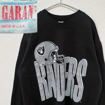 Garan RAIDERS 레이더스 맨투맨 트레이닝복 블랙 USA XL