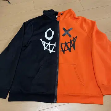오렌지&블랙 후드티 트레이닝복 ( XL )