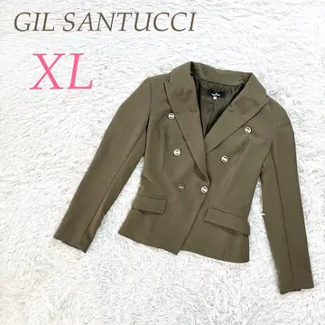 GIL SANTUCCI 더블 브레스트 자켓 XL 카키