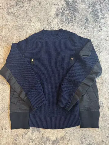 sacai MA-1 x KNIT PULLOVER SCM-031 사이즈 2