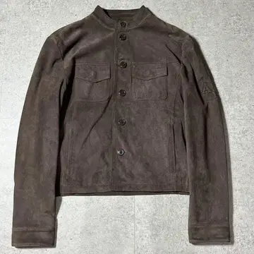 ARMANI JEANS 스웨이드 가죽 자켓 브라운 계열 L